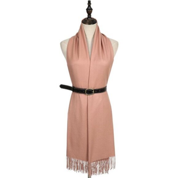 ⚡Women's Dull Peach Pashmina Evening Dress Bridesmaid Winter Warm Long Scarf - Picture 3 of 6